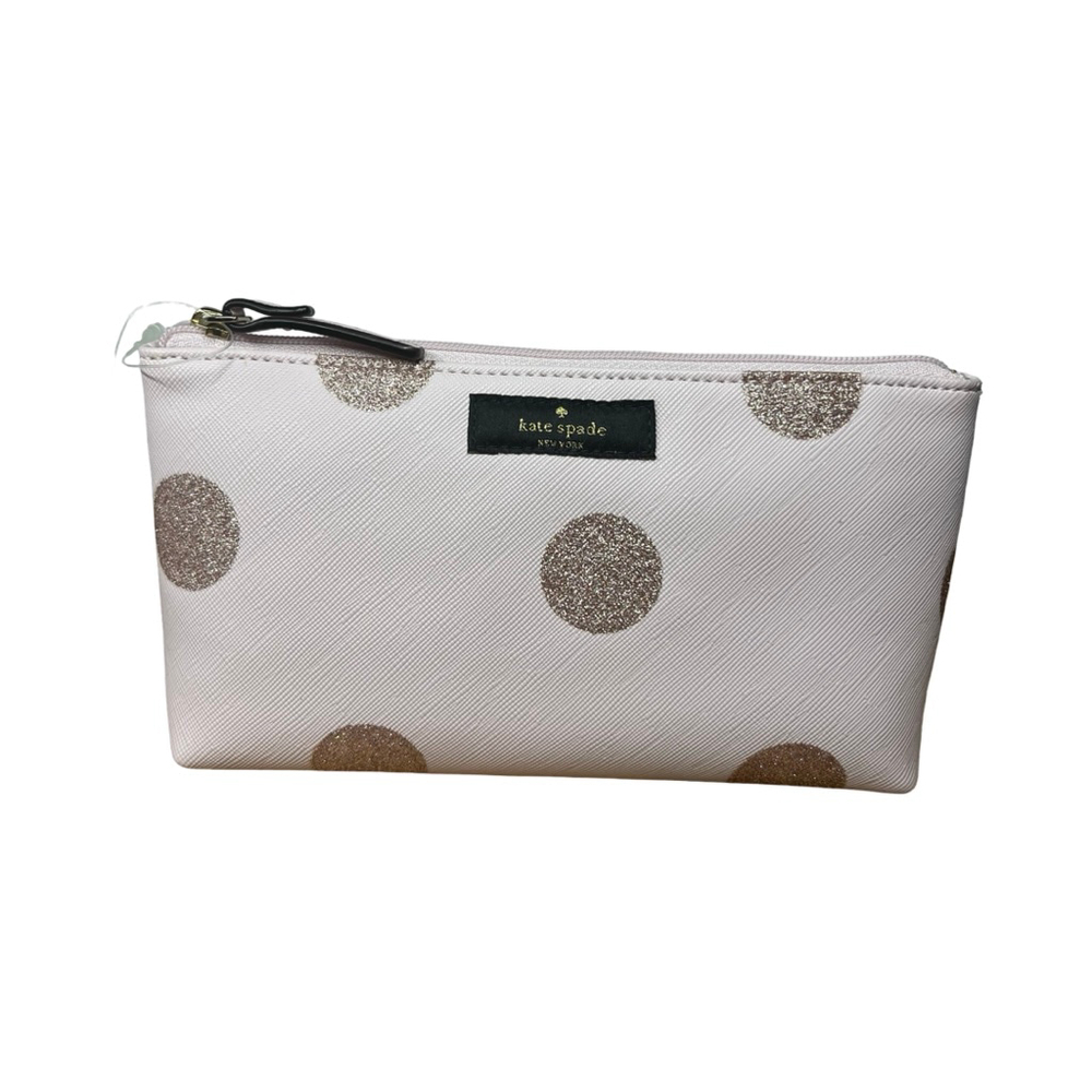 Kate Spade Haven Lane Little Shiloh Plum Dawn Glitter Dot Cosmetic Pouch NWT - Picture 4 of 6